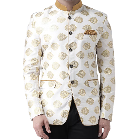 Catering steward blazer, gold print