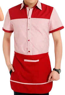 Counter boy uniform, red
